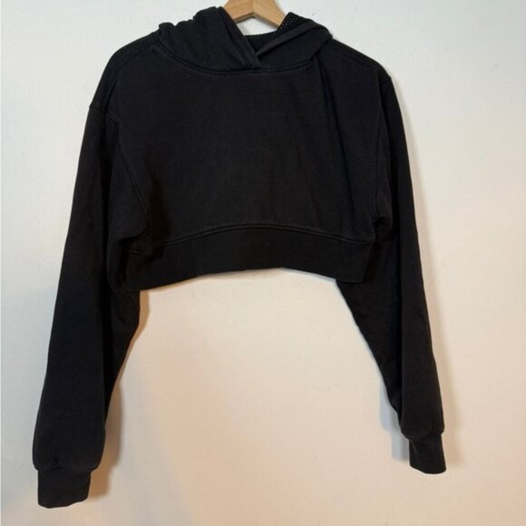 FP Movement Black Cropped Hoodie with Mesh Lining – Size S - Picture 2 of 9